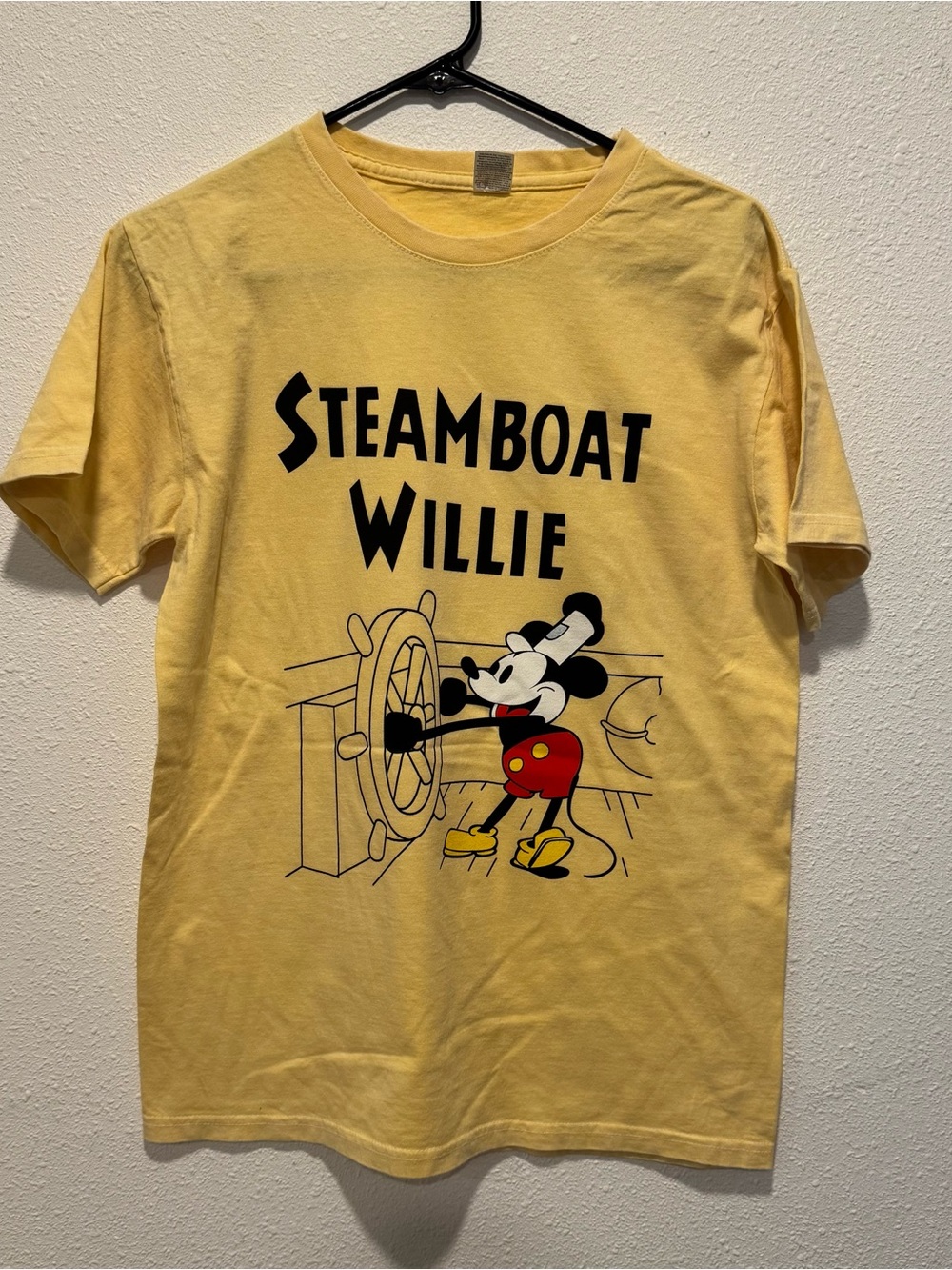 Disney "Steamboat Willie" Mickey Mouse Shirt Vintage Style Graphic Tee